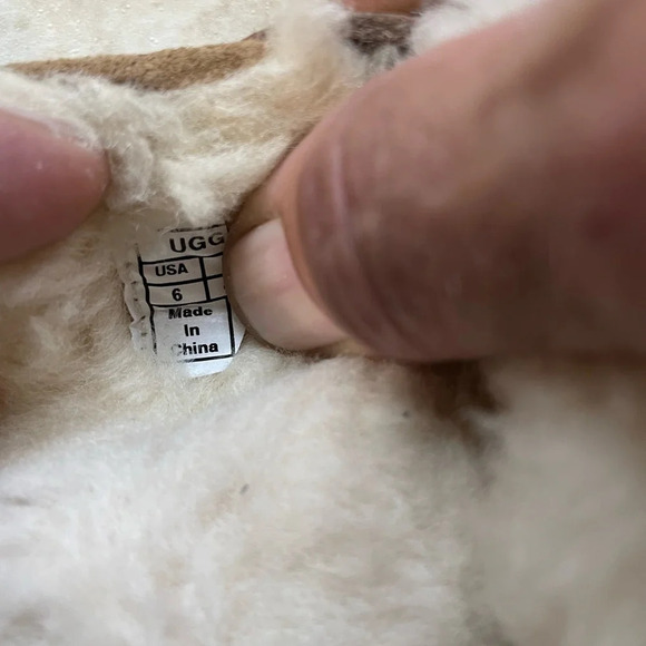 Ugg Australia Women Slippers Size 6 Moccasin Shoes Winter Soft Warm Furry Brown - Picture 12 of 14